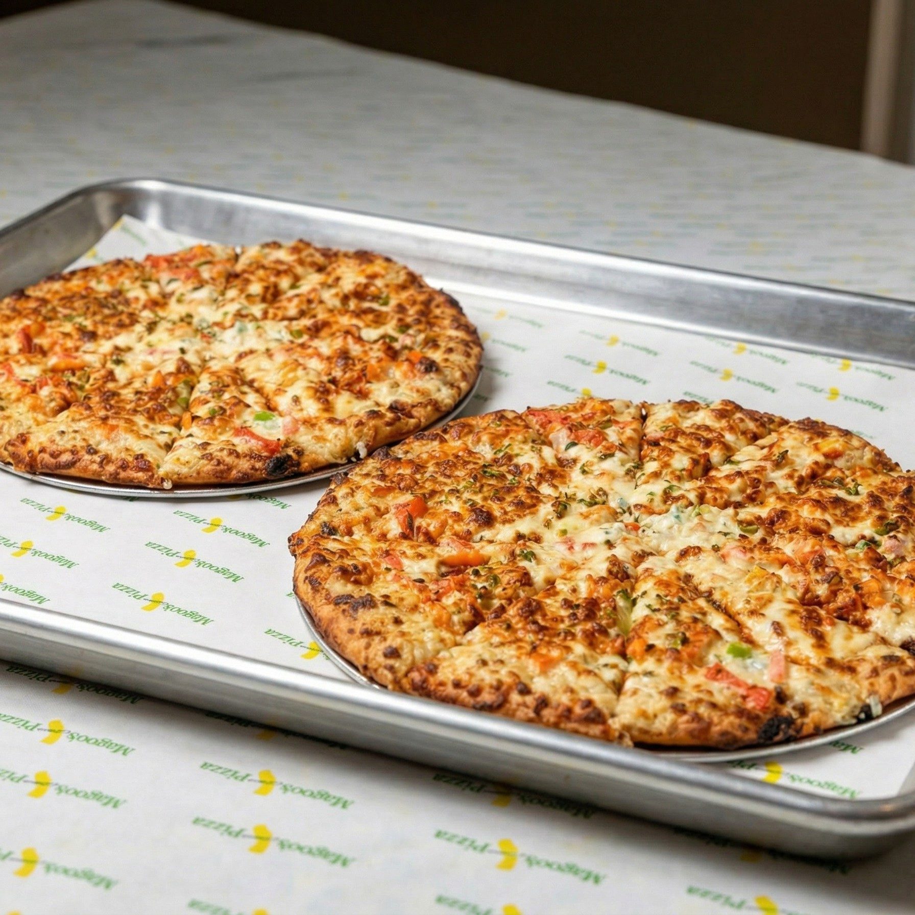Two Large Pizzas with 2 Toppings Special.