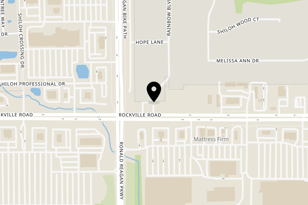 Map showing the location of Magoo's California Pizza Avon on 10584 E US Hwy 36 in Indianapolis